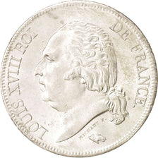 France, Louis XVIII, 5 Francs, 1824, Lille, MS(63), Silver, KM:711.13