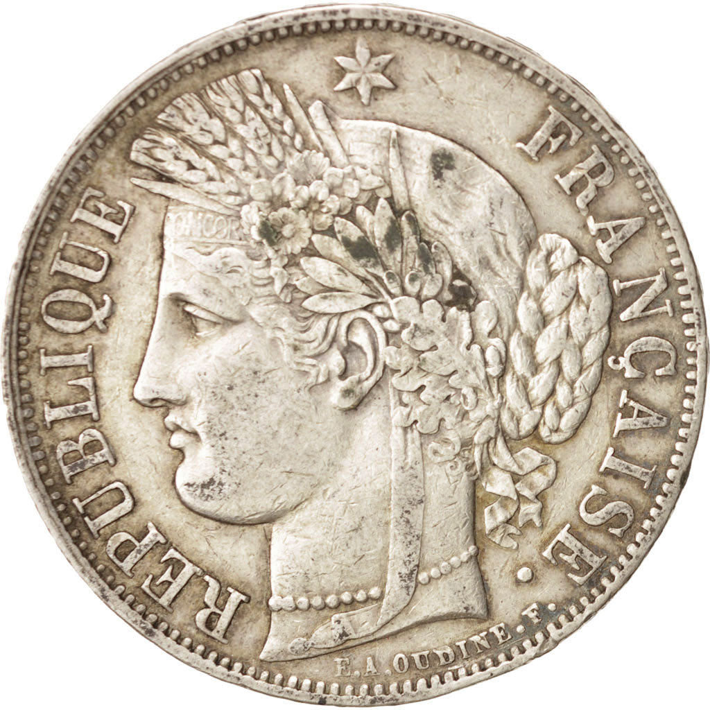 France, Cérès, 5 Francs, 1850, Strasbourg, EF(40-45), Silver, KM:761.2