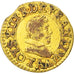Moneda, Francia, Louis XIII, Denier tournois, buste juvénile au col rabattu