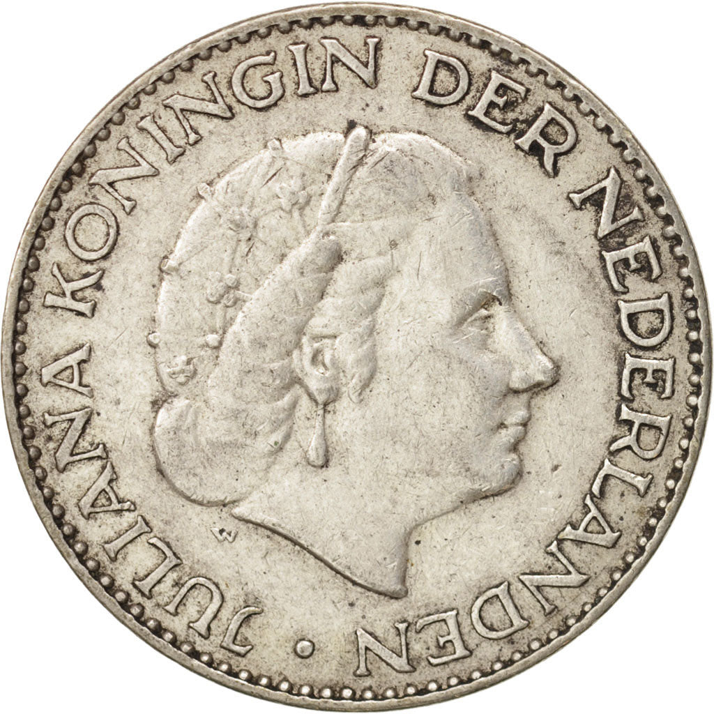 Moneta, Paesi Bassi, Juliana, Gulden, 1955, BB+, Argento, KM:184