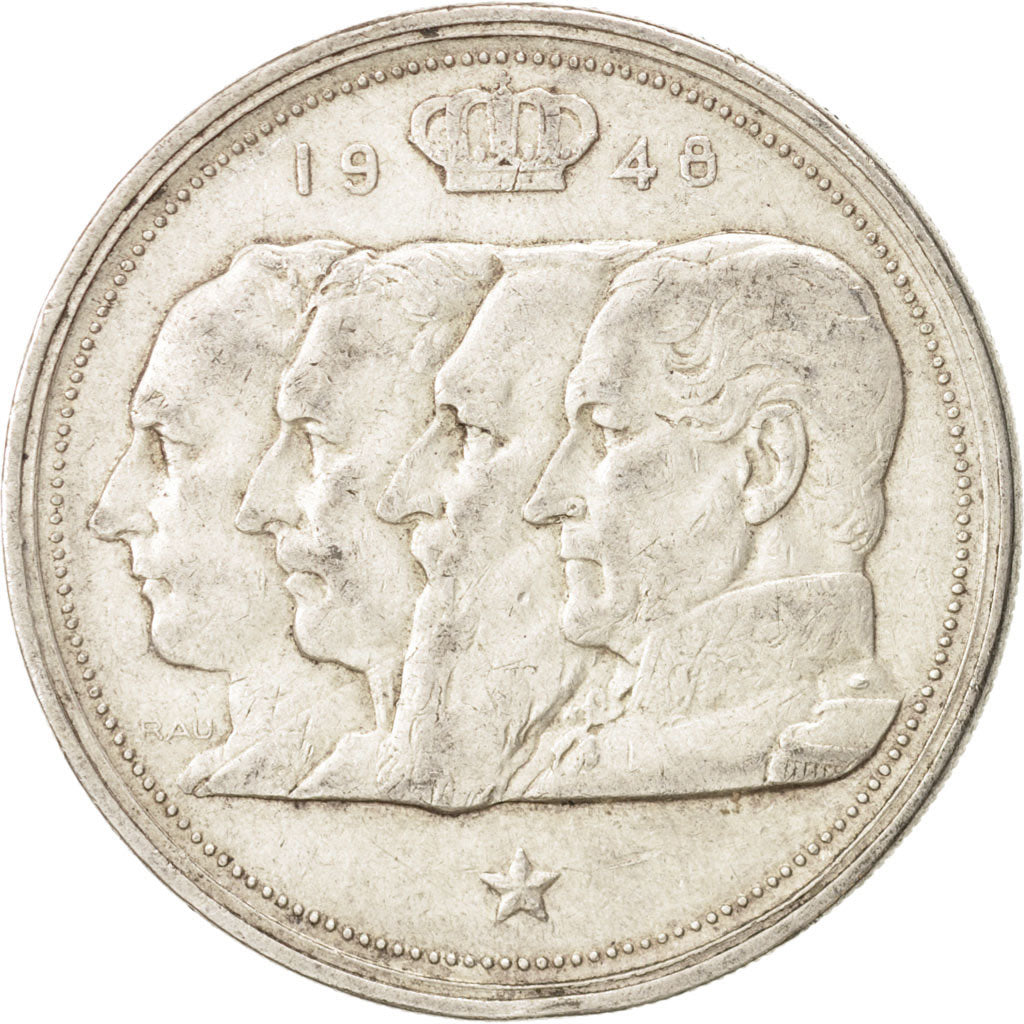 Belgium, 100 Francs, 100 Frank, 1948, EF(40-45), Silver, KM:138.1