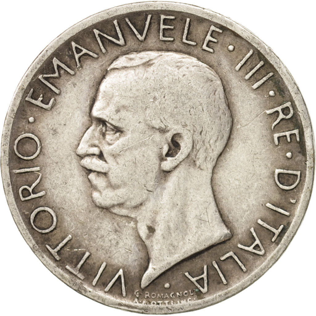 Italia, Vittorio Emanuele III, 5 Lire, 1927, Rome, BB, Argento, KM:67.2