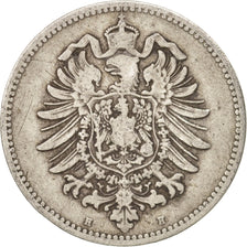 GERMANY - EMPIRE, Wilhelm I, Mark, 1875, Muldenhütten, VF(30-35), Silver, KM:7