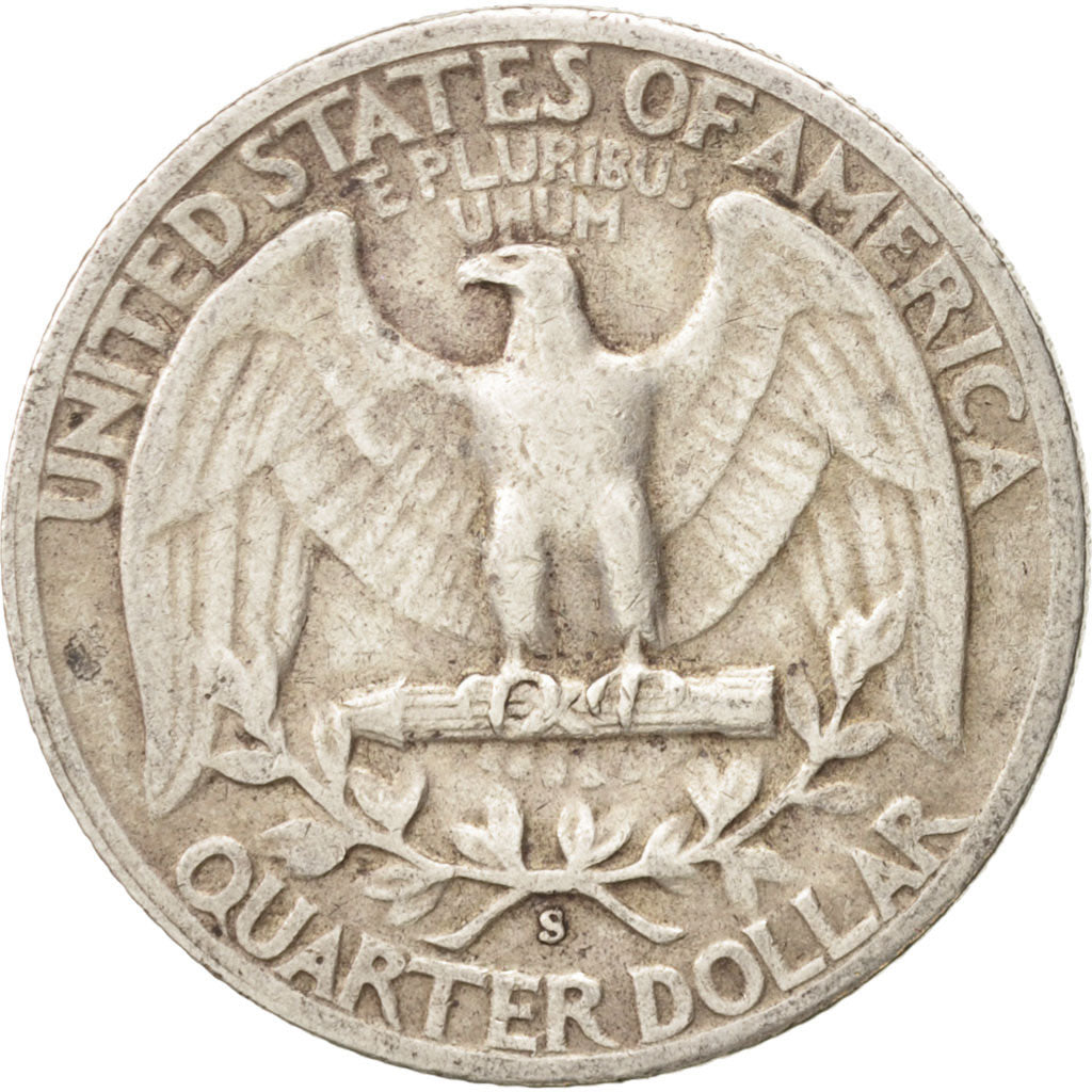 United States, Washington Quarter, 1942, San Francisco, AU(50-53), KM:164