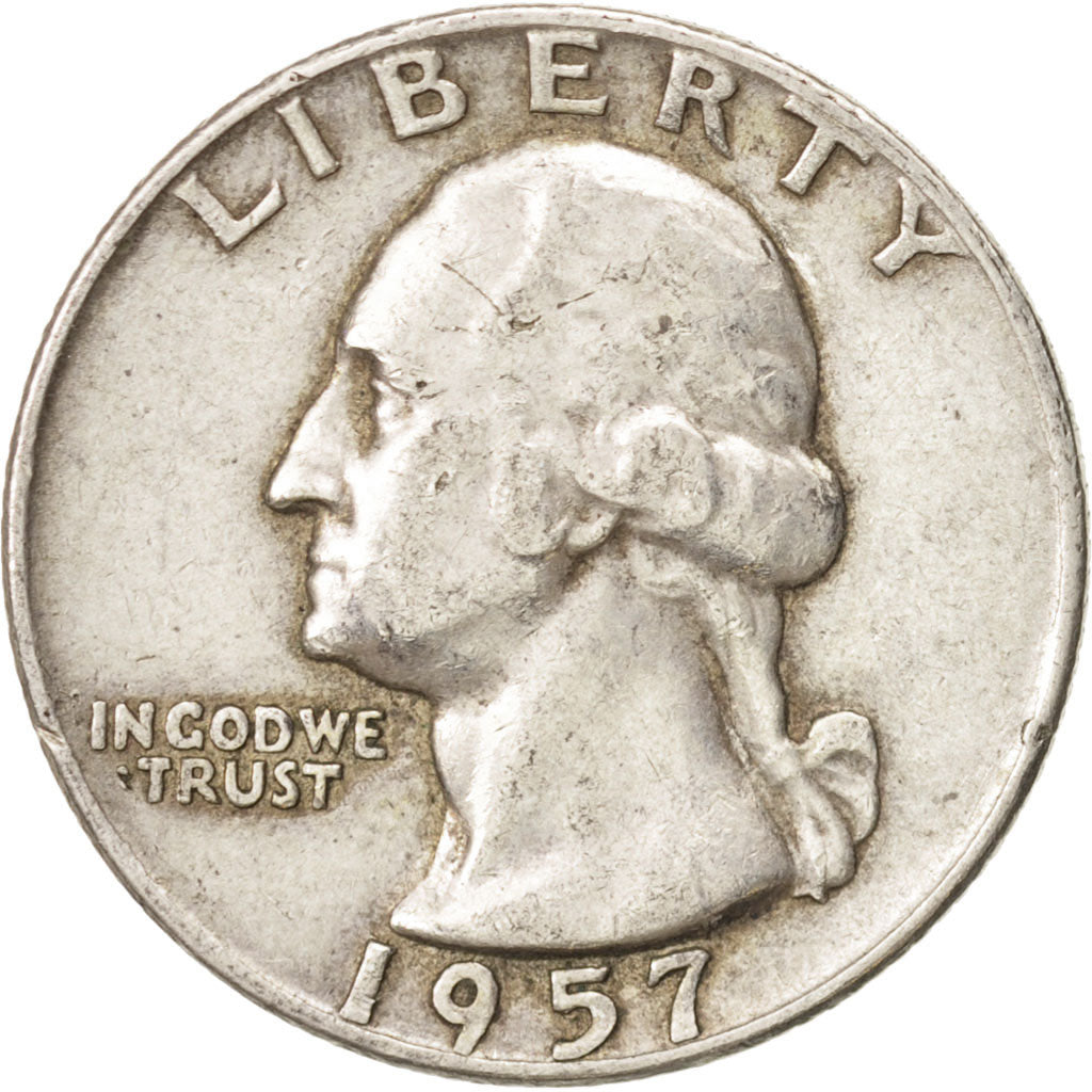 United States, Washington Quarter, 1957, Denver, AU(50-53), Silver, KM:164