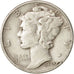 United States, Mercury Dime, 1945, Philadelphia, EF(40-45), Silver, KM:140