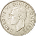 Moneta, Gran Bretagna, George VI, Florin, Two Shillings, 1944, BB+, Argento