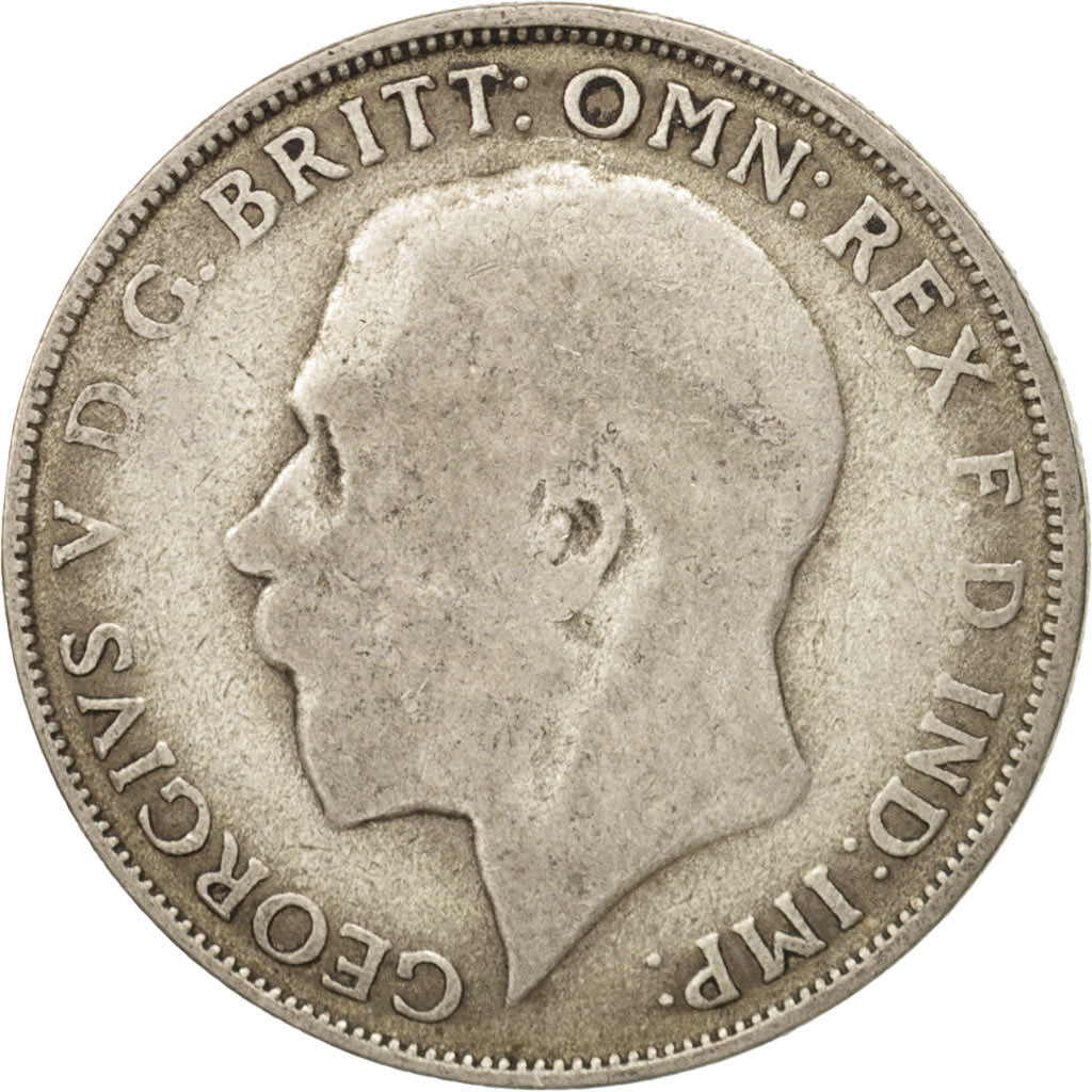 Great Britain, George V, Florin, Two Shillings, 1922, F(12-15), Silver, KM:817a