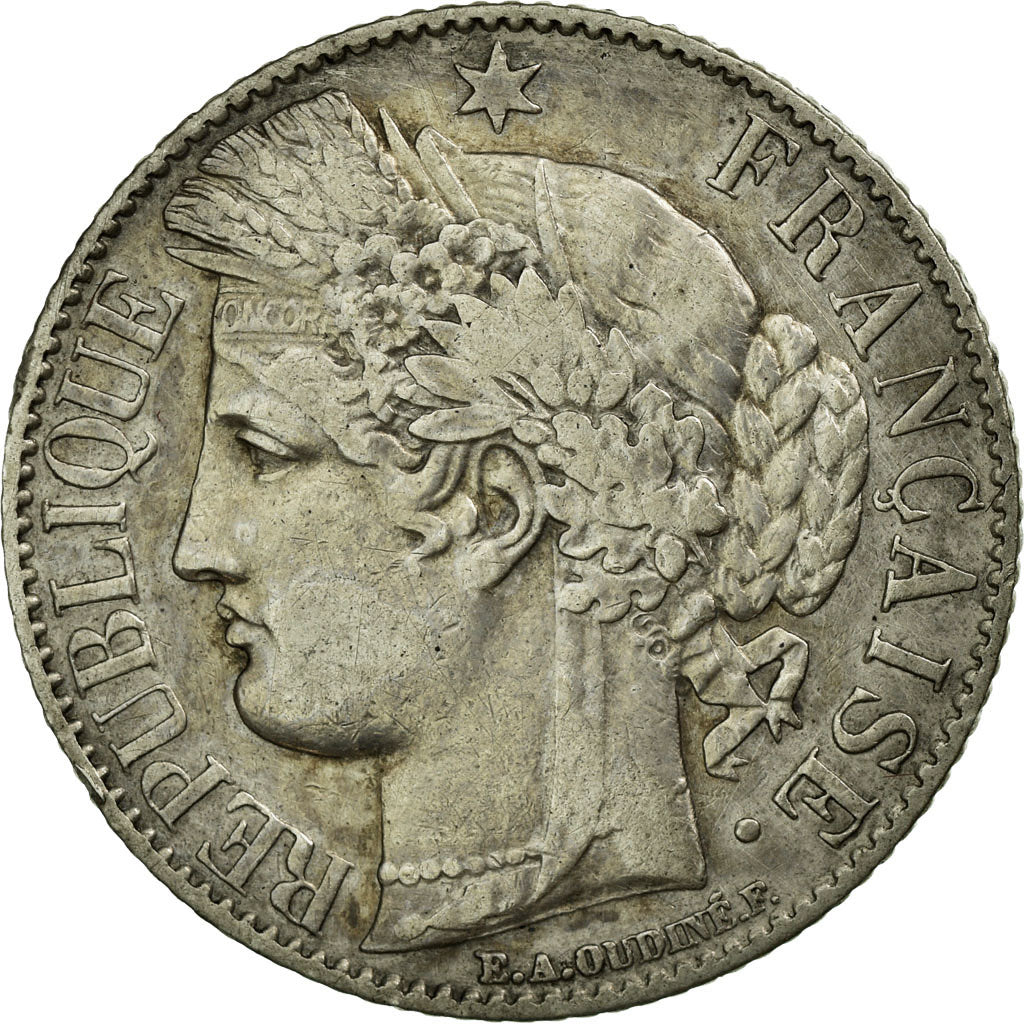 Coin, France, Cérès, Franc, 1888, Paris, AU(50-53), Silver, KM:822.1