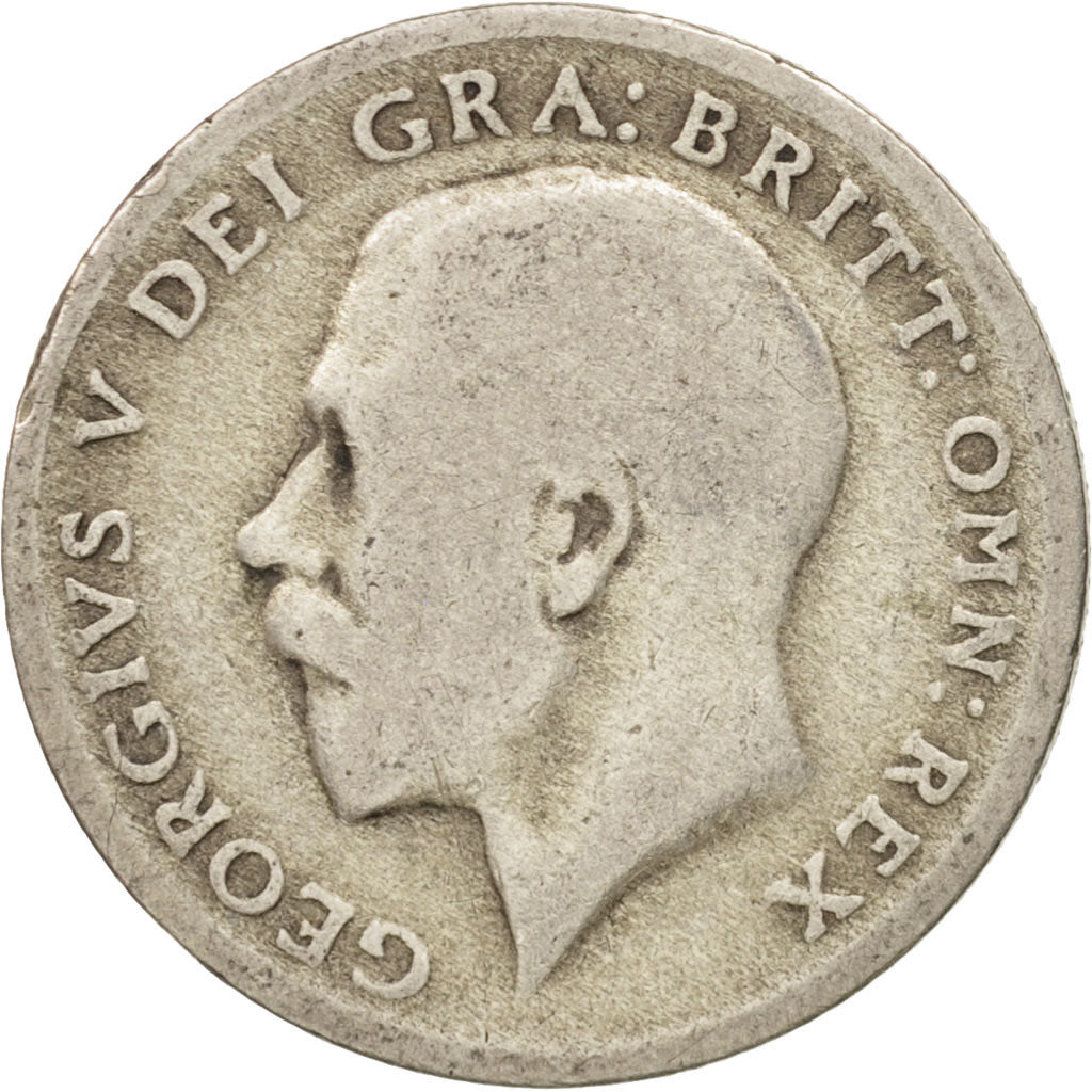 Coin, Great Britain, George V, 6 Pence, 1920, F(12-15), Silver, KM:815