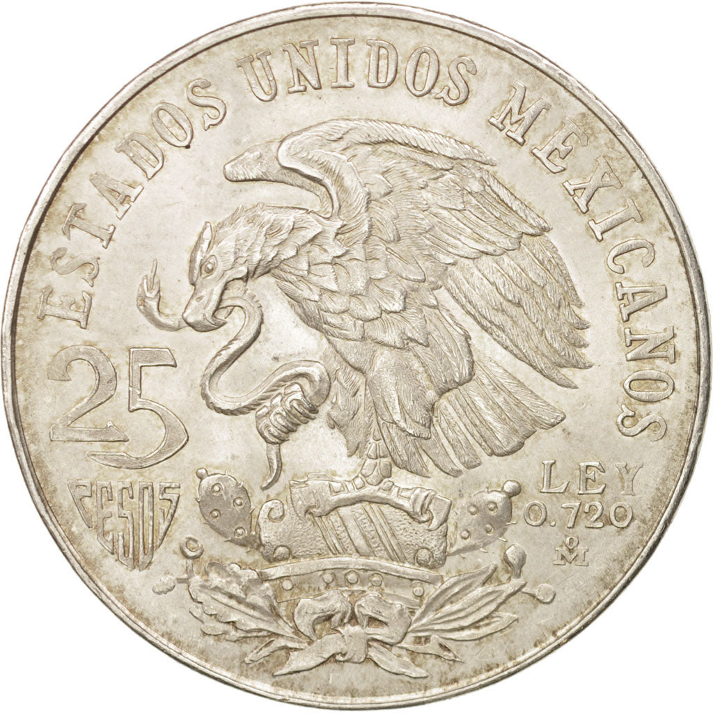 Messico, 25 Pesos, 1968, Mexico City, SPL-, Argento, KM:479.1