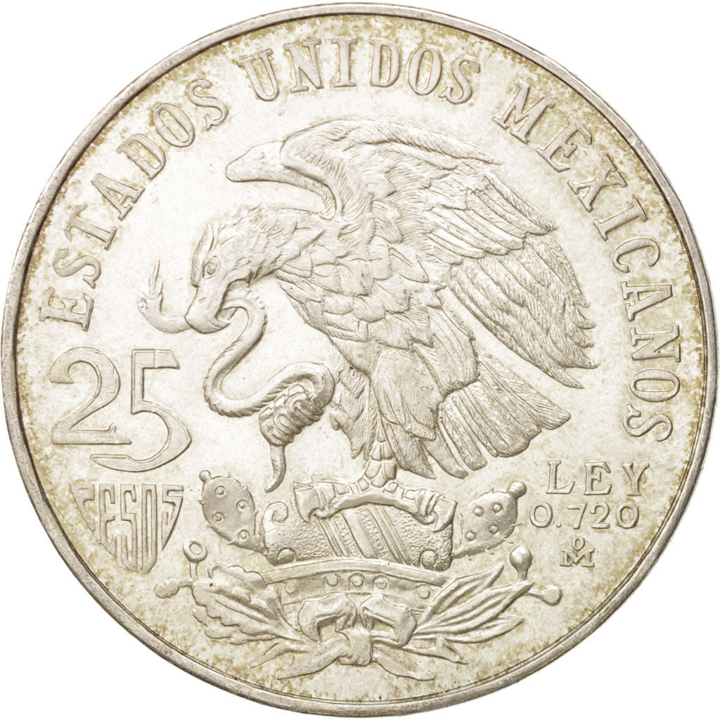 Coin, Mexico, 25 Pesos, 1968, Mexico City, MS(63), Silver, KM:479.1