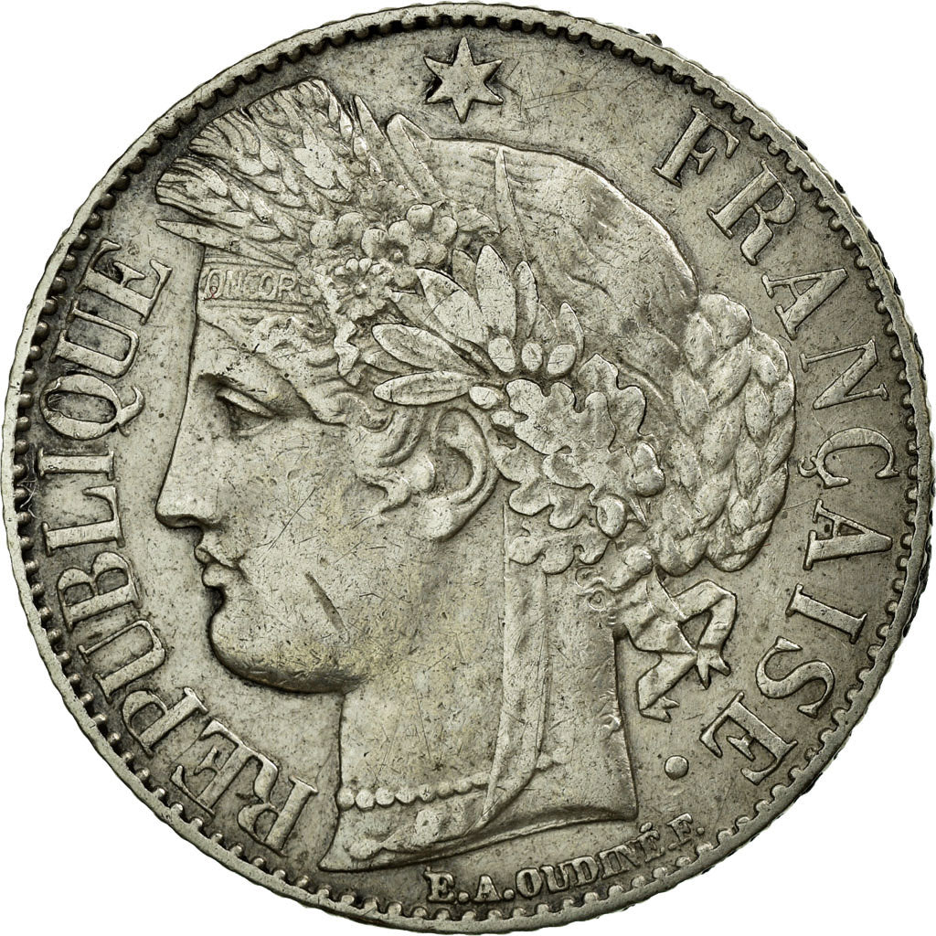 Coin, France, Cérès, Franc, 1888, Paris, AU(50-53), Silver, Gadoury:465a