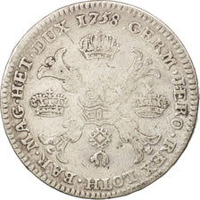 PAÍSES BAJOS AUSTRIACOS, Maria Theresa, Kronenthaler, 1758, BC+, Plata, KM:22