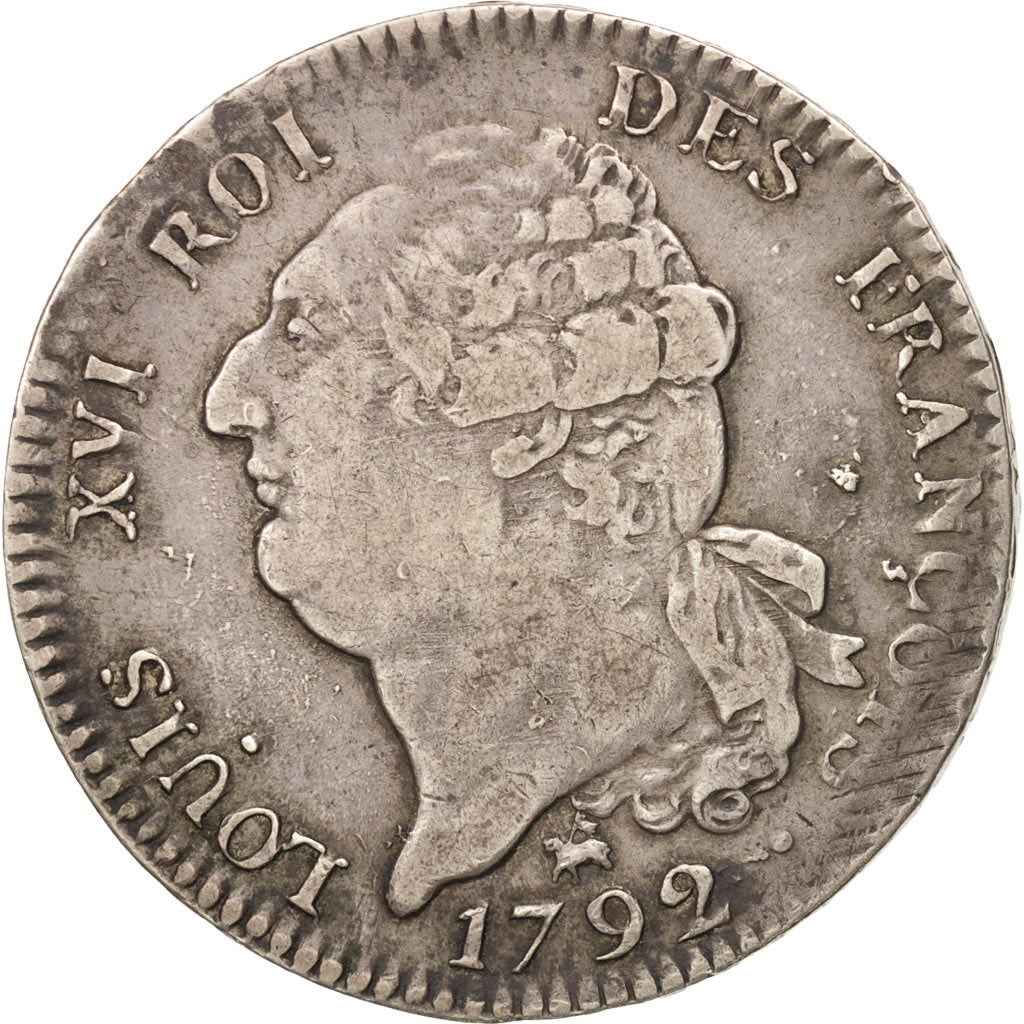 Frankreich, Louis XVI, Écu de 6 livres françois, 1792, Rouen, SS, KM:615.3