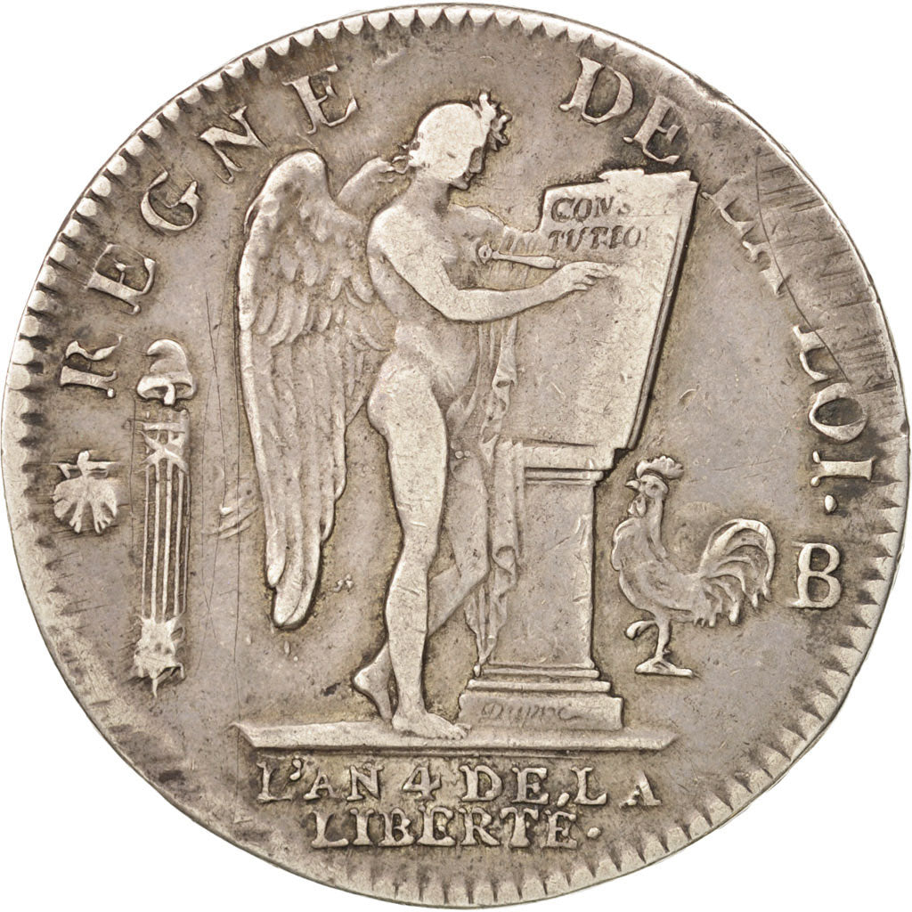 Frankreich, Louis XVI, Écu de 6 livres françois, 1792, Rouen, SS, KM:615.3