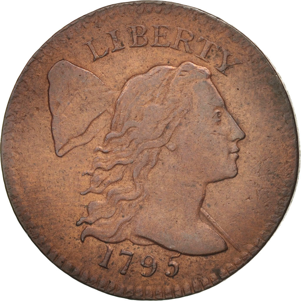 United States, Liberty Cap Cent, 1795, Philadelphia, EF(40-45), KM:13