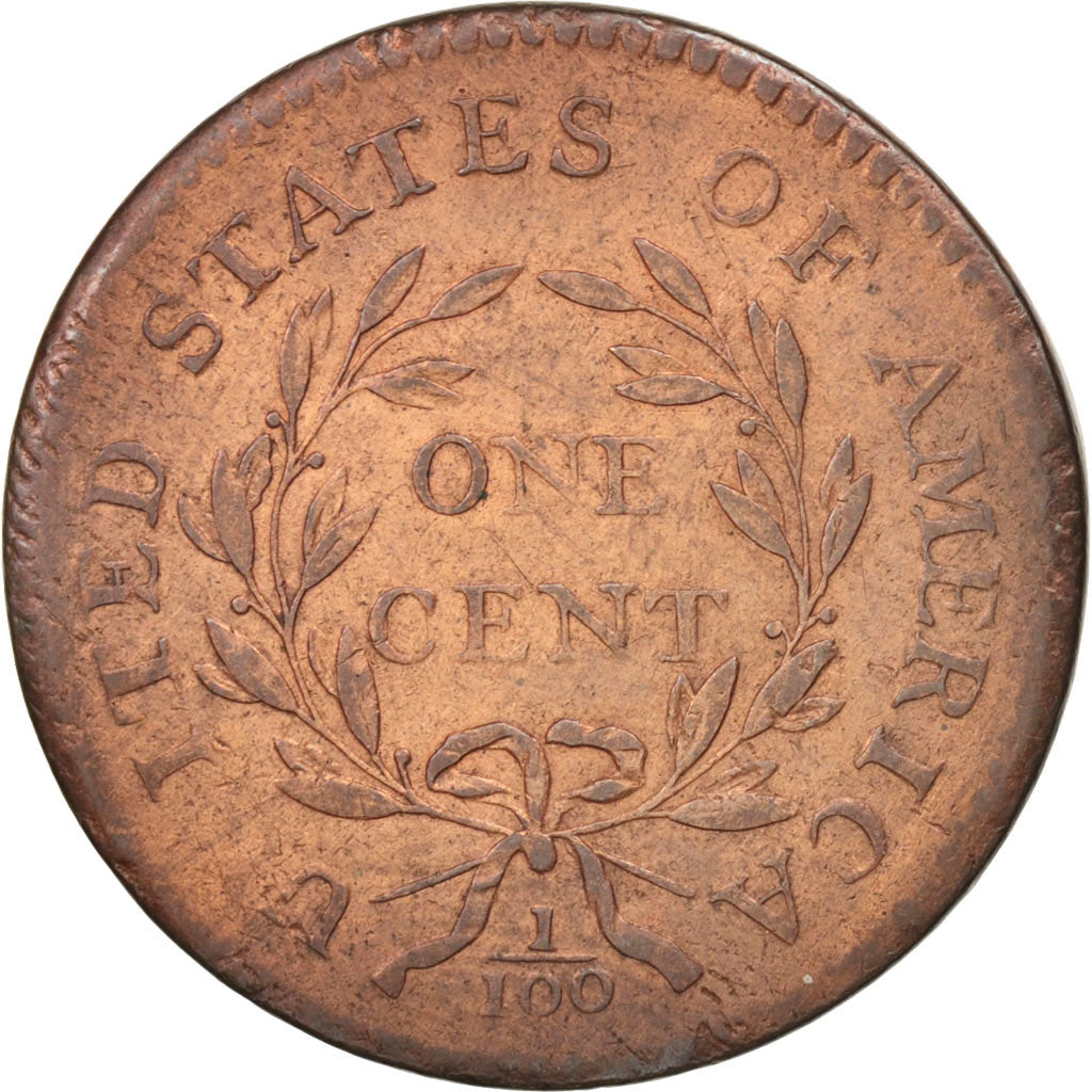 United States, Liberty Cap Cent, 1795, Philadelphia, EF(40-45), KM:13