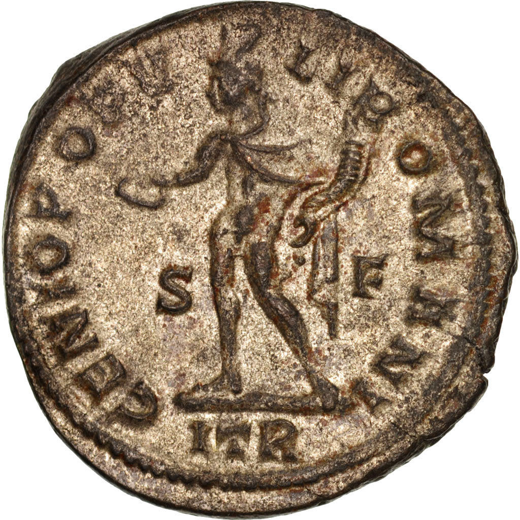Coin, Galerius, Follis, Trier, MS(63), Bronze, RIC:535b