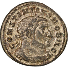 Coin, Constantius I, Follis, Trier, AU(55-58), Bronze, RIC:508a
