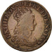 Monnaie, France, Louis XIV, Liard, 1657, Corbeil, TB, Cuivre, C2G:150