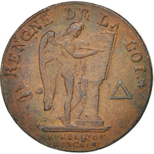 Coin, France, Sol, 1792, AU(50-53), Tin