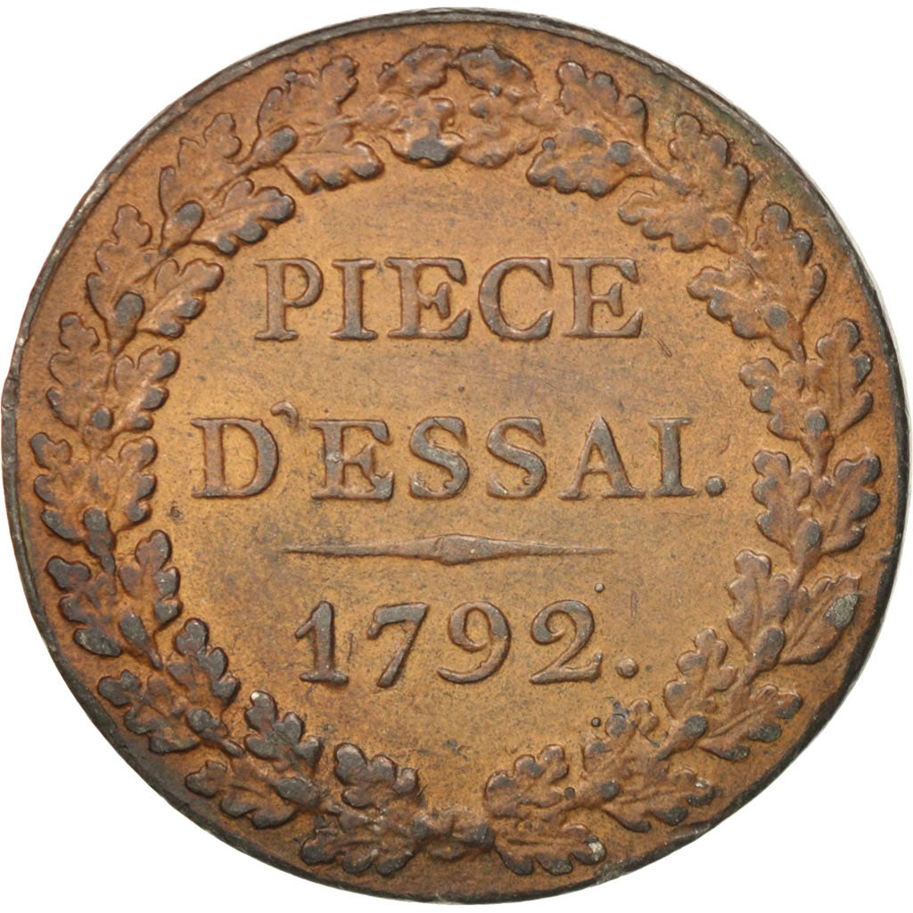 Monnaie, France, Sol, 1792, TTB+, Tin