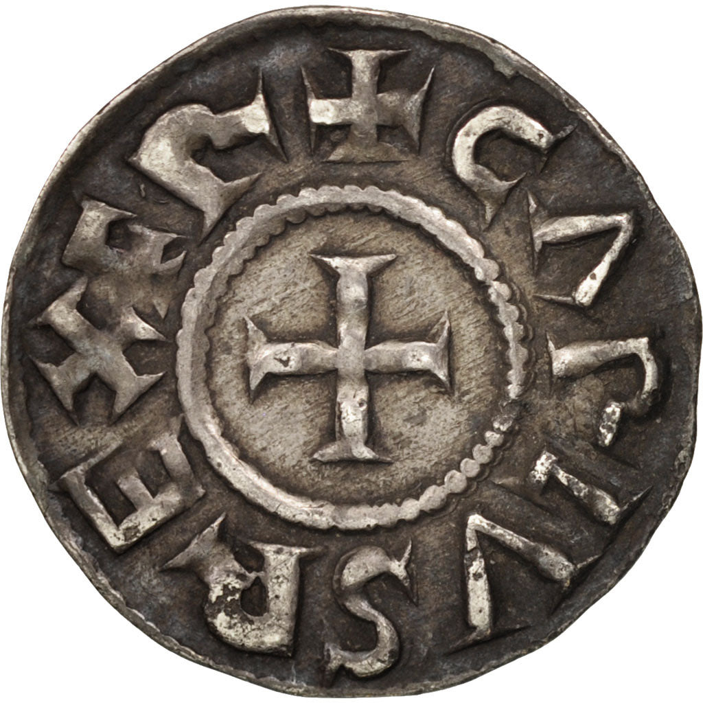 Frankreich, Charles II le chauve, Denarius, Melle, SS+, Silber, Prou:692-697