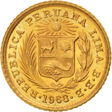 Perù, 1/5 Libra, Pound, 1968, BBB, Lima, SPL, Oro, KM:210