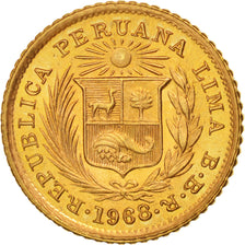 Peru, 1/5 Libra, Pound, 1968, BBR, Lima, UNZ+, Gold, KM:210