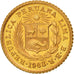 Peru, 1/5 Libra, Pound, 1968, BBR, Lima, UNZ+, Gold, KM:210