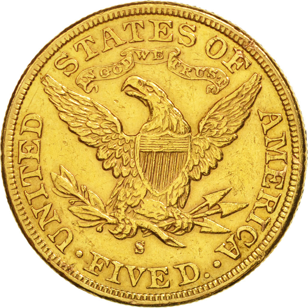 Moneta, Stati Uniti, Coronet Head, $5, Half Eagle, 1887, U.S. Mint, San