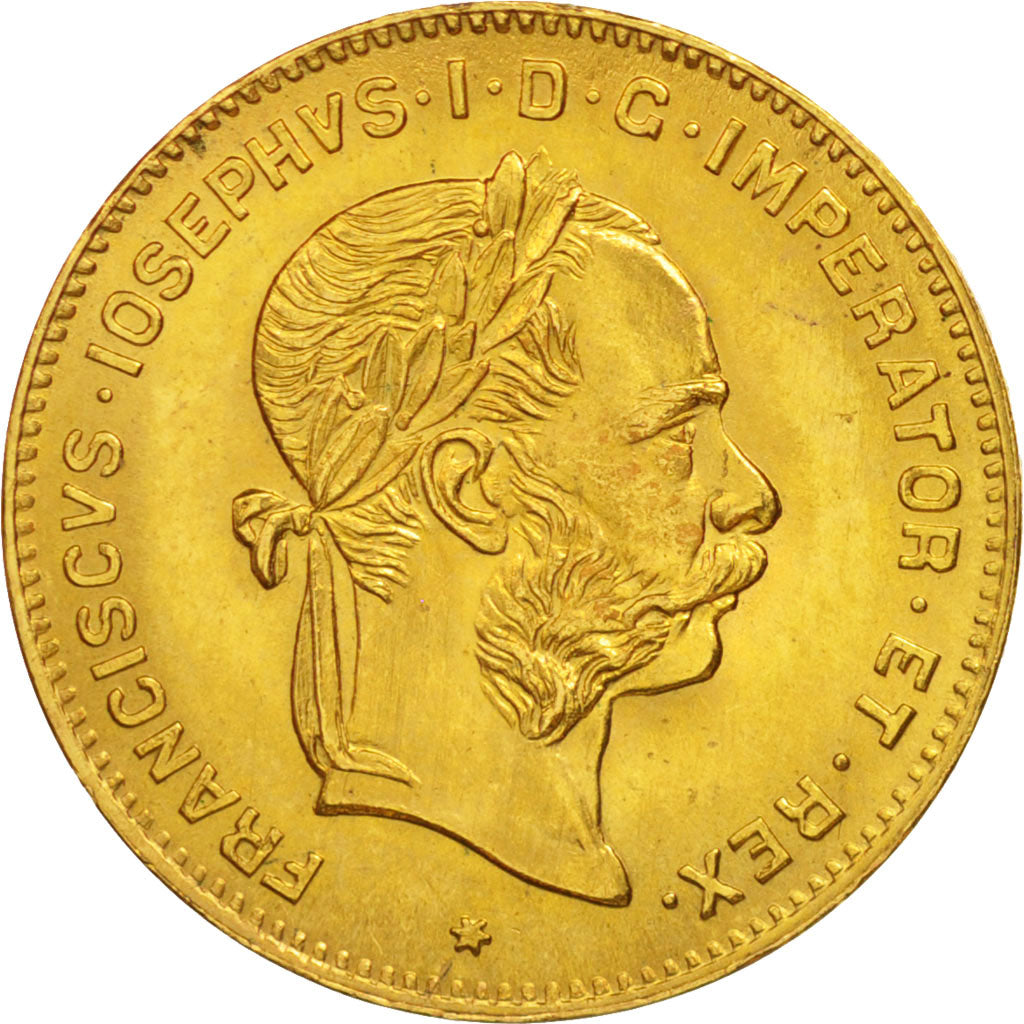 Austria, Franz Joseph I, 4 Florin 10 Francs, 1892, MS(63), Gold, KM:2260