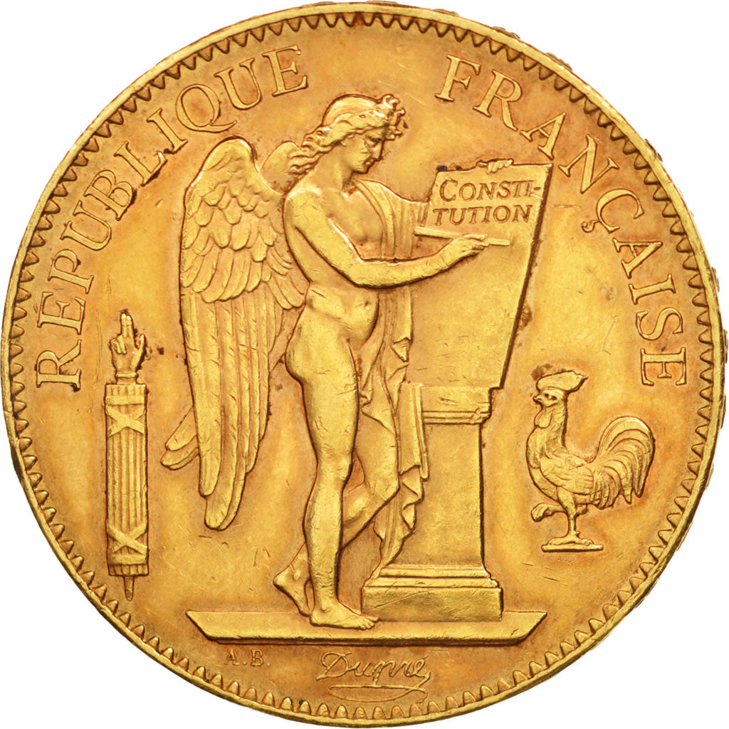 France, Génie, 100 Francs, 1910, Paris, AU(50-53), Gold, KM:858, Gadoury:1137a