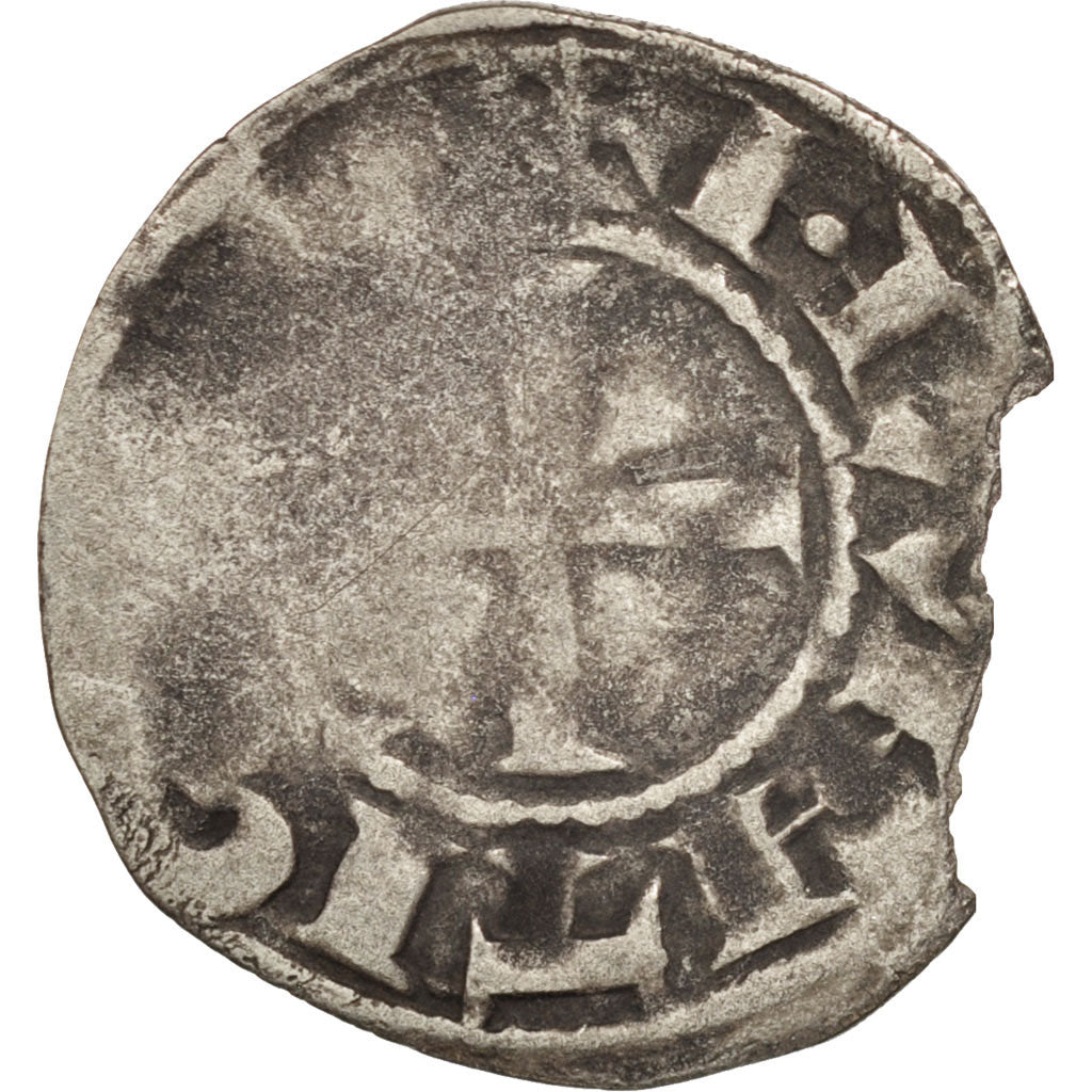 France, Bretagne, Anonymous, Denarius, Nantes, VF(20-25), Silver, Boudeau:28