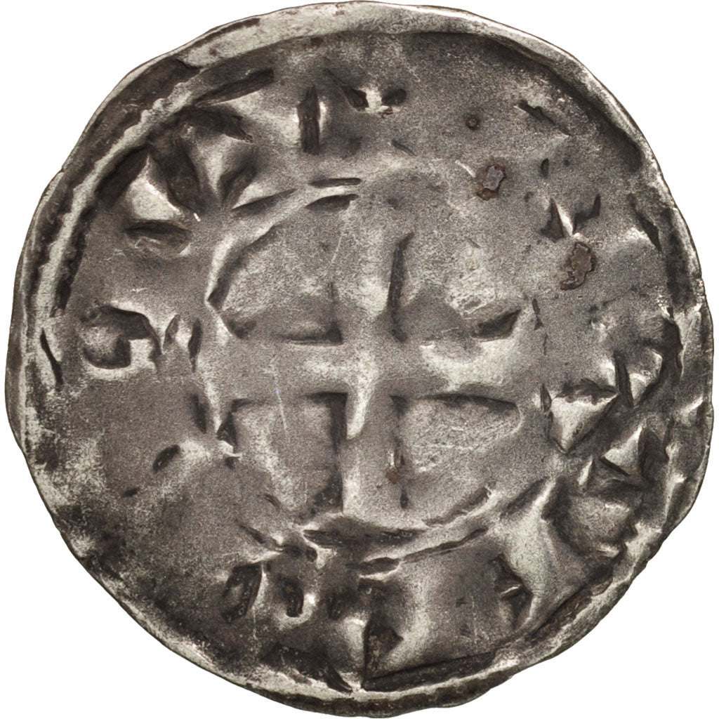 France, Bretagne, Anonymous, Denarius, Nantes, VF(30-35), Silver, Boudeau:28