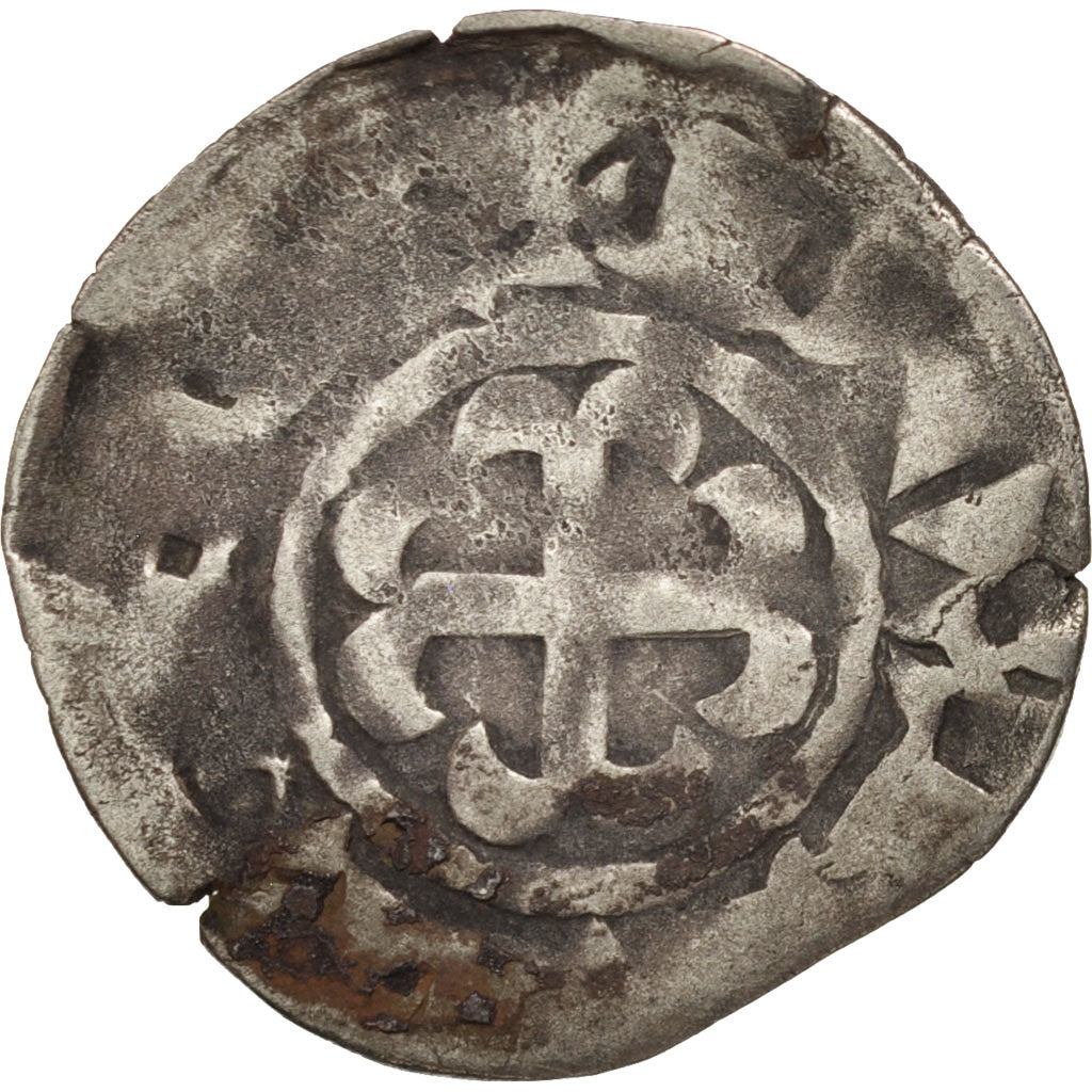 Coin, France, Bretagne, Anonymous, Denarius, Guingamp, F(12-15), Silver