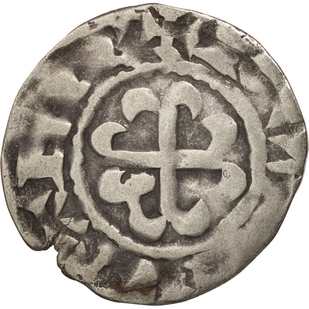 Moneta, Francia, Bretagne, Anonymous, Denarius, Guingamp, MB, Argento