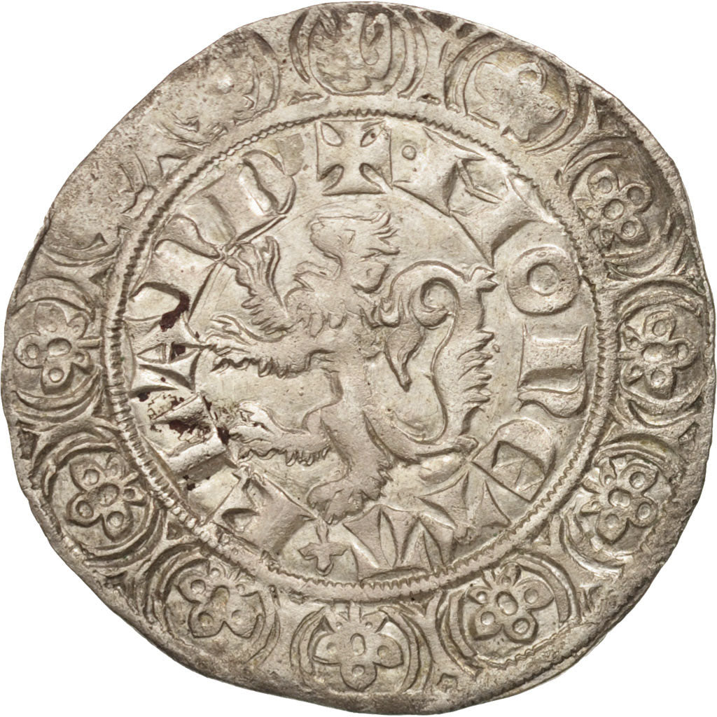 Munten, Frankrijk, Vlaanderen, Louis II, Gros, PR, Zilver, Boudeau:2230