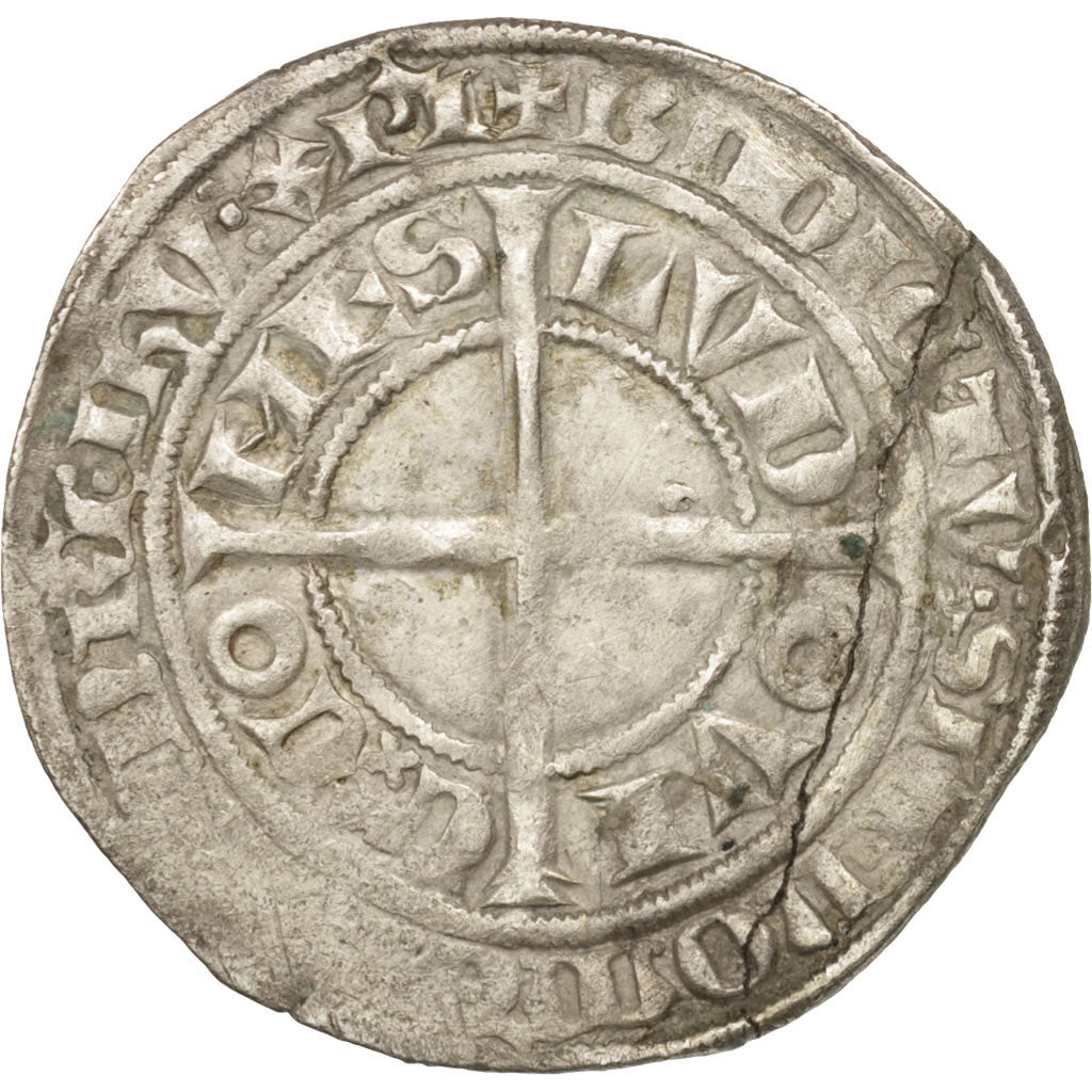 Coin, France, Flanders, Louis II, Gros, EF(40-45), Silver, Boudeau:2230