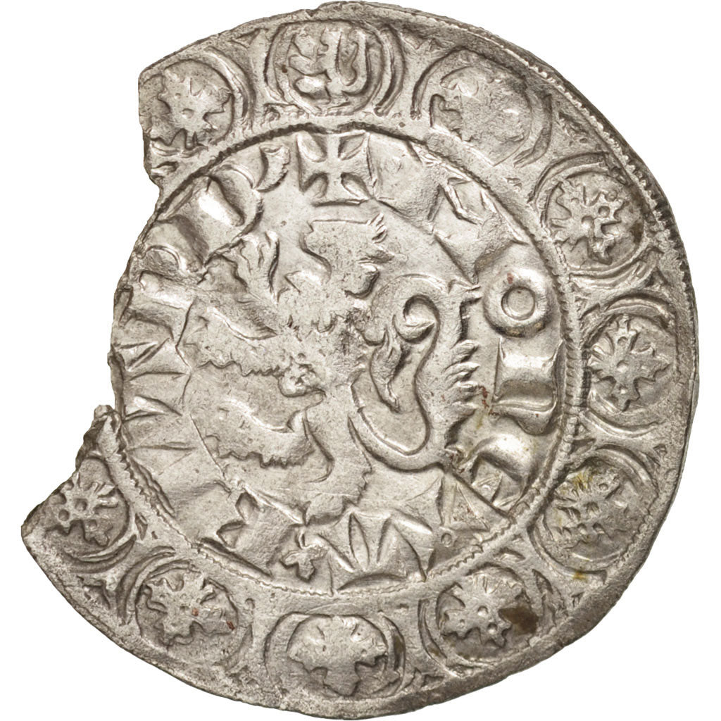 France, FLANDERS, Louis II de Male, Gros au lion, AU(50-53), Boudeau:2230