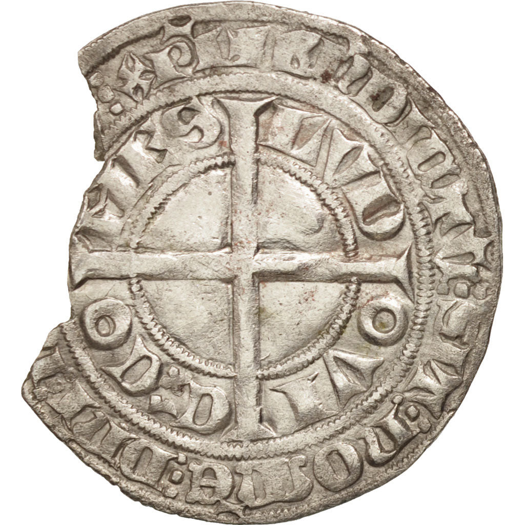 France, FLANDERS, Louis II de Male, Gros au lion, AU(50-53), Boudeau:2230