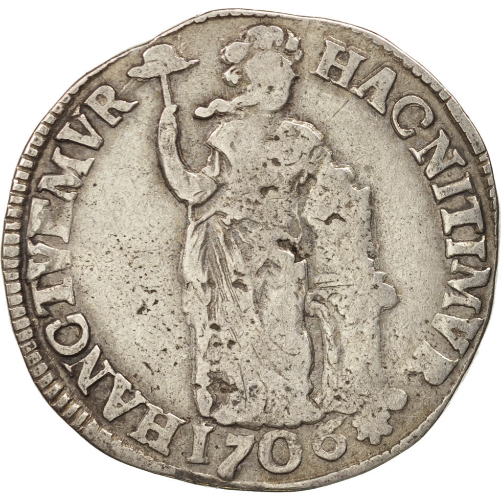 Netherlands, UTRECHT, Gulden, 1706, VF(20-25), Silver, KM:102.1