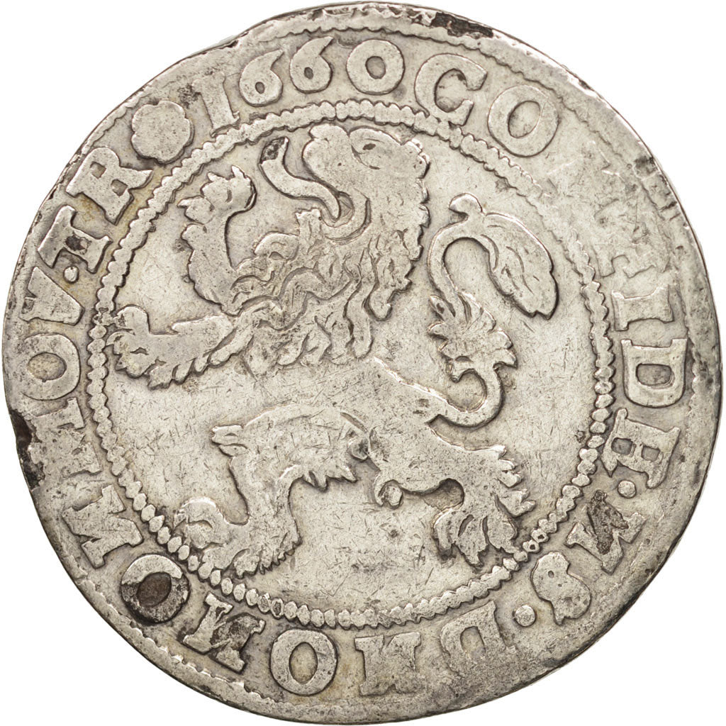 Netherlands, UTRECHT, Daalder, Lion, 1660, VF(20-25), Silver, KM:32.1