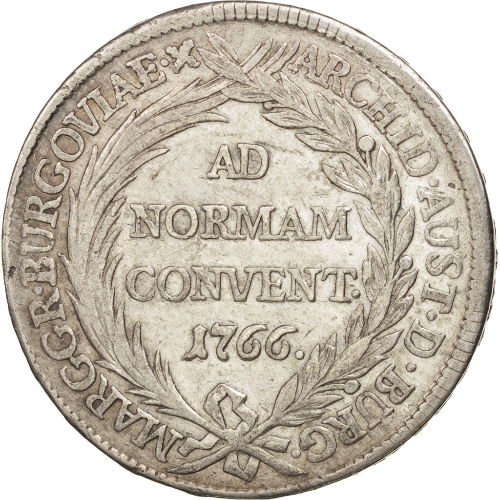 AUSTRIAN STATES, BURGAU, Maria Theresa, Thaler, Convention, 1766, VF(30-35)