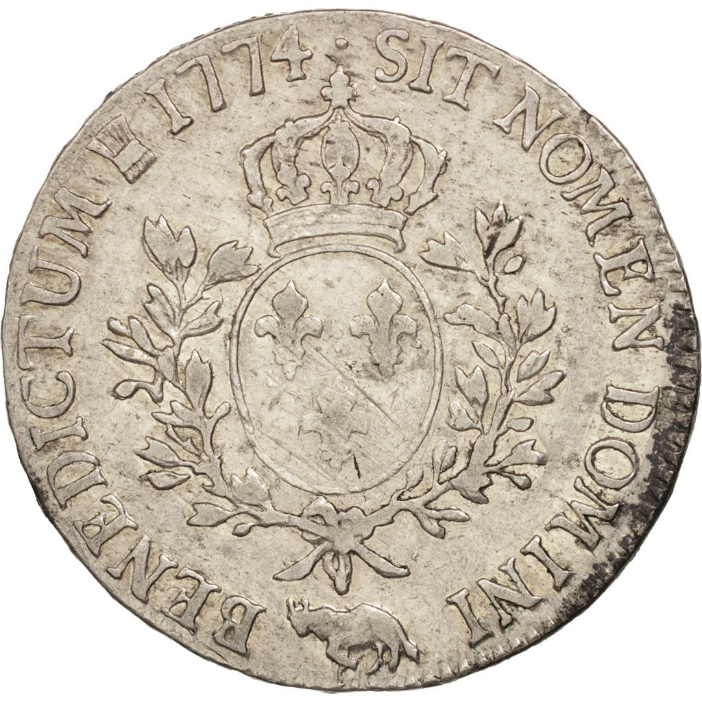 Francia, Louis XV, Écu de Béarn à la vieille tête, Ecu, 1774, Pau, MB, KM:555