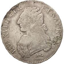 France, Louis XVI, Écu aux branches d'olivier, 1775, Montpellier, VF(30-35)