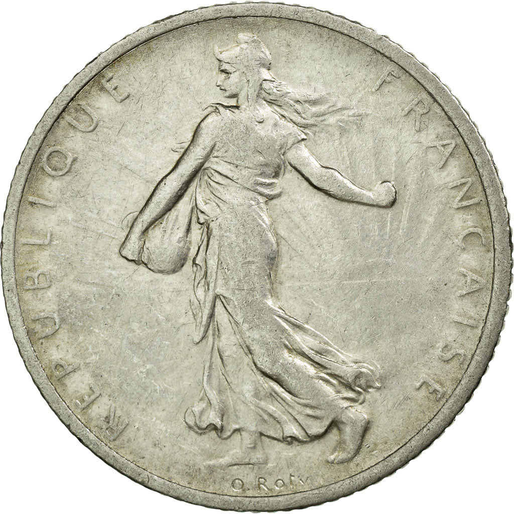 Coin, France, Semeuse, Franc, 1908, Paris, EF(40-45), Silver, KM:844.1
