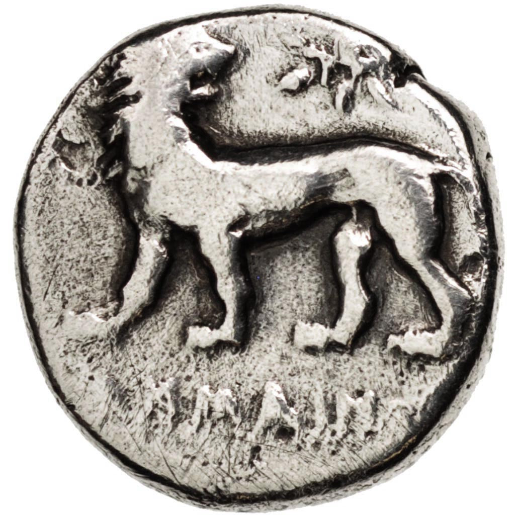 Ionia, Miletos, Hemidrachm, Magistrate DHMAINOS, VF(30-35), Silver
