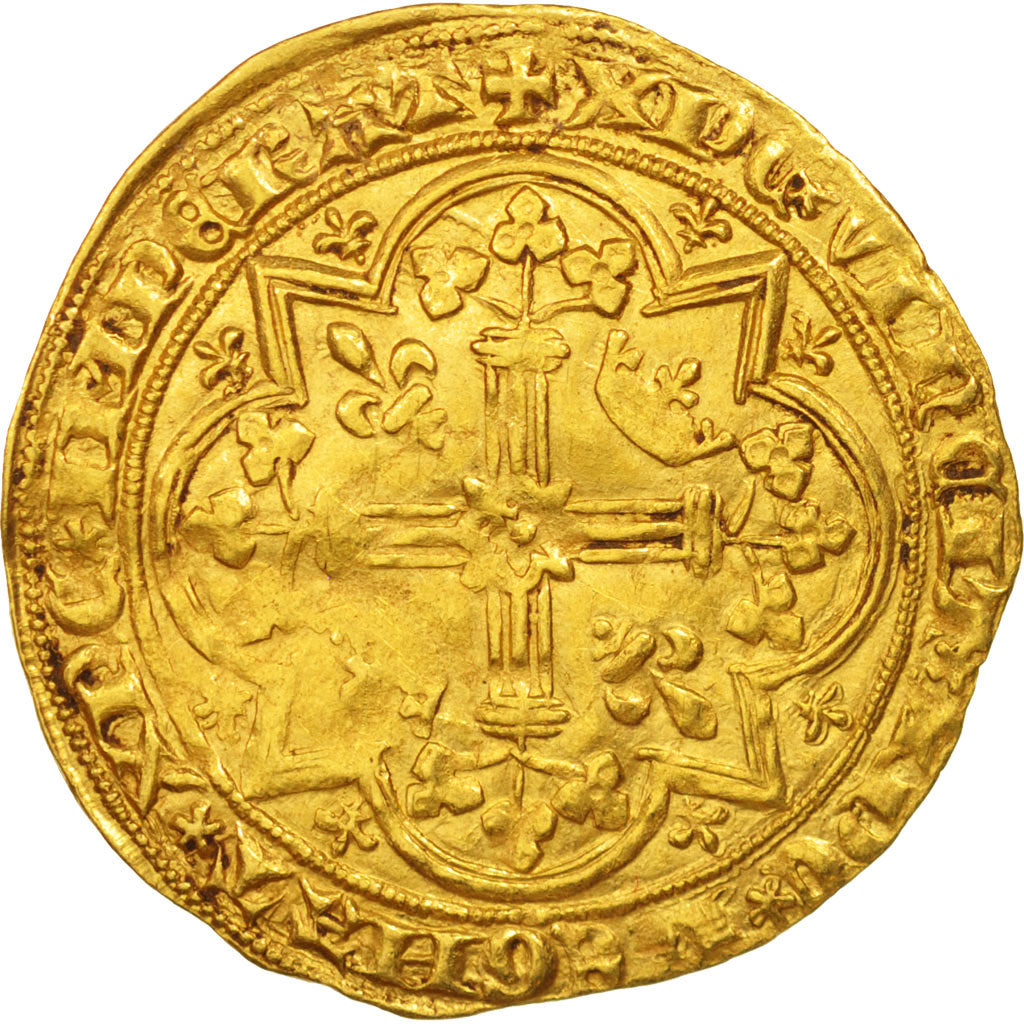 France, Charles V, Franc à pied, EF(40-45), Gold, Duplessy:360